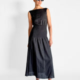 Lorena Open Back Linen Maxi Dress