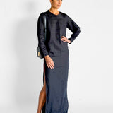 Long Sleeve Linen Dress