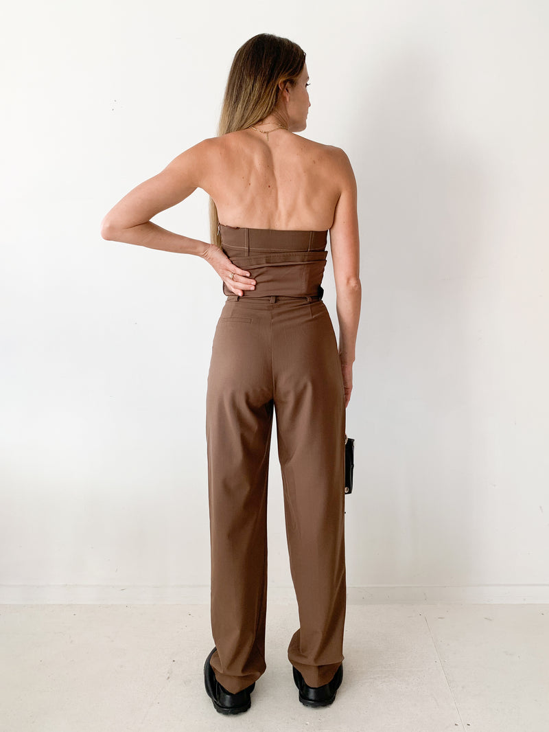 Adrien Trousers And Strapless Bustier Set
