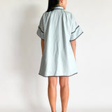 Contrast Trim Smock Dress