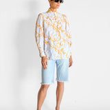 Long Collar Puff Sleeve Shirt