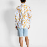 Long Collar Puff Sleeve Shirt