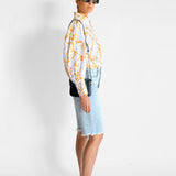 Long Collar Puff Sleeve Shirt