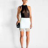 Crochet Fringe Mini Skirt