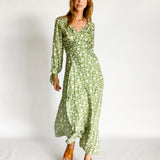 Luna Silk Wrap Maxi Dress