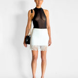 Crochet Fringe Mini Skirt