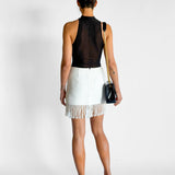 Crochet Fringe Mini Skirt