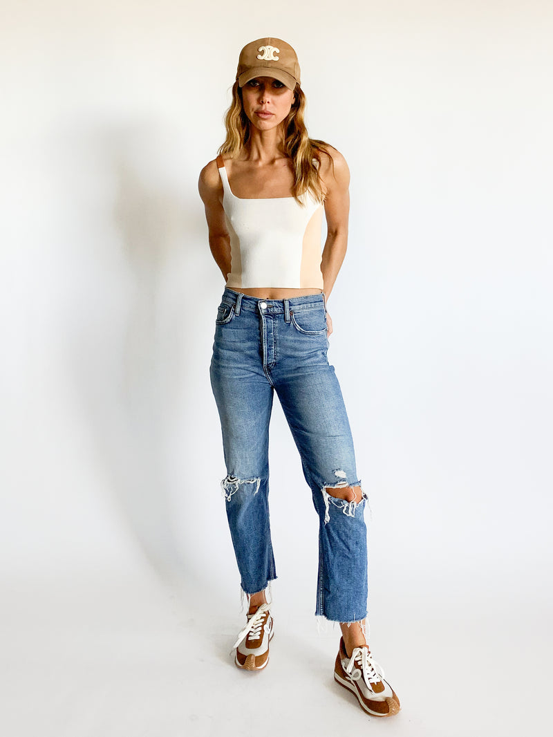 80's Distressed High Rise Jeans