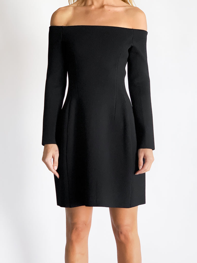 Crepe Knit Peplum Dress