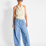 Mid Rise Balloon Jeans