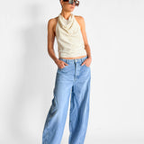 Mid Rise Balloon Jeans