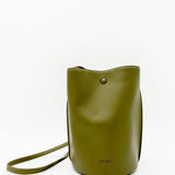 Leather Crossbody Bucket Bag