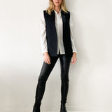 Woven Sleeveless Blazer