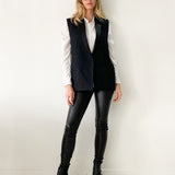 Woven Sleeveless Blazer