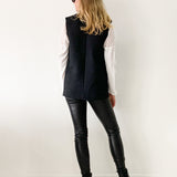 Woven Sleeveless Blazer