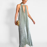 Pleat Halter Dress