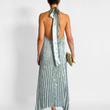 Pleat Halter Dress