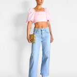 Myriad Puff Sleeve Cropped Top