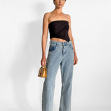 Straight Leg Denim Jeans