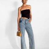 Straight Leg Denim Jeans