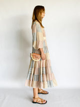 Andie Striped Cotton Midi Wrap Dress
