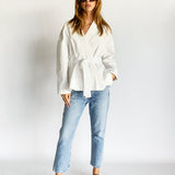 Relaxed Wrap Cotton Jacket