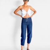 High Rise Barrel Leg Jean