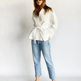 Relaxed Wrap Cotton Jacket