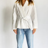 Relaxed Wrap Cotton Jacket