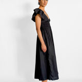 Flutter Sleeve Midi Dress