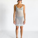 Crochet Knit Mini Dress