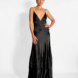 Lace Panel Maxi Gown