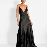Lace Panel Maxi Gown