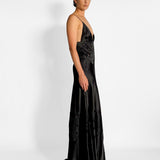 Lace Panel Maxi Gown
