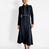 Ponte Collared Maxi Dress