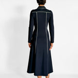 Ponte Collared Maxi Dress