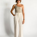 Dancer Checked Wide Leg Pant