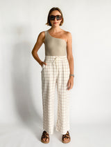 Dancer Checked Wide Leg Pant