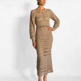 Bead & Crochet Maxi Dress