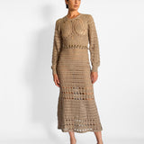 Bead & Crochet Maxi Dress