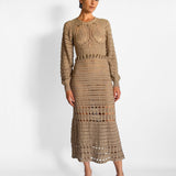 Bead & Crochet Maxi Dress