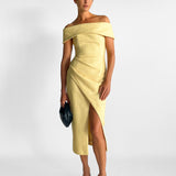 Micro Weave Off Shoulder Dress