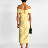 Micro Weave Off Shoulder Dress