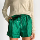 Taffeta Drawstring Shorts