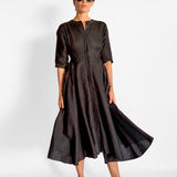 Linen Contrast Maxi Dress