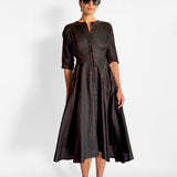 Linen Contrast Maxi Dress