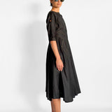 Linen Contrast Maxi Dress
