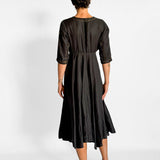 Linen Contrast Maxi Dress