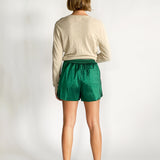 Taffeta Drawstring Shorts