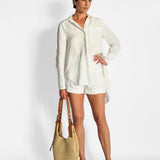 Logo Linen Shirt and Short Set